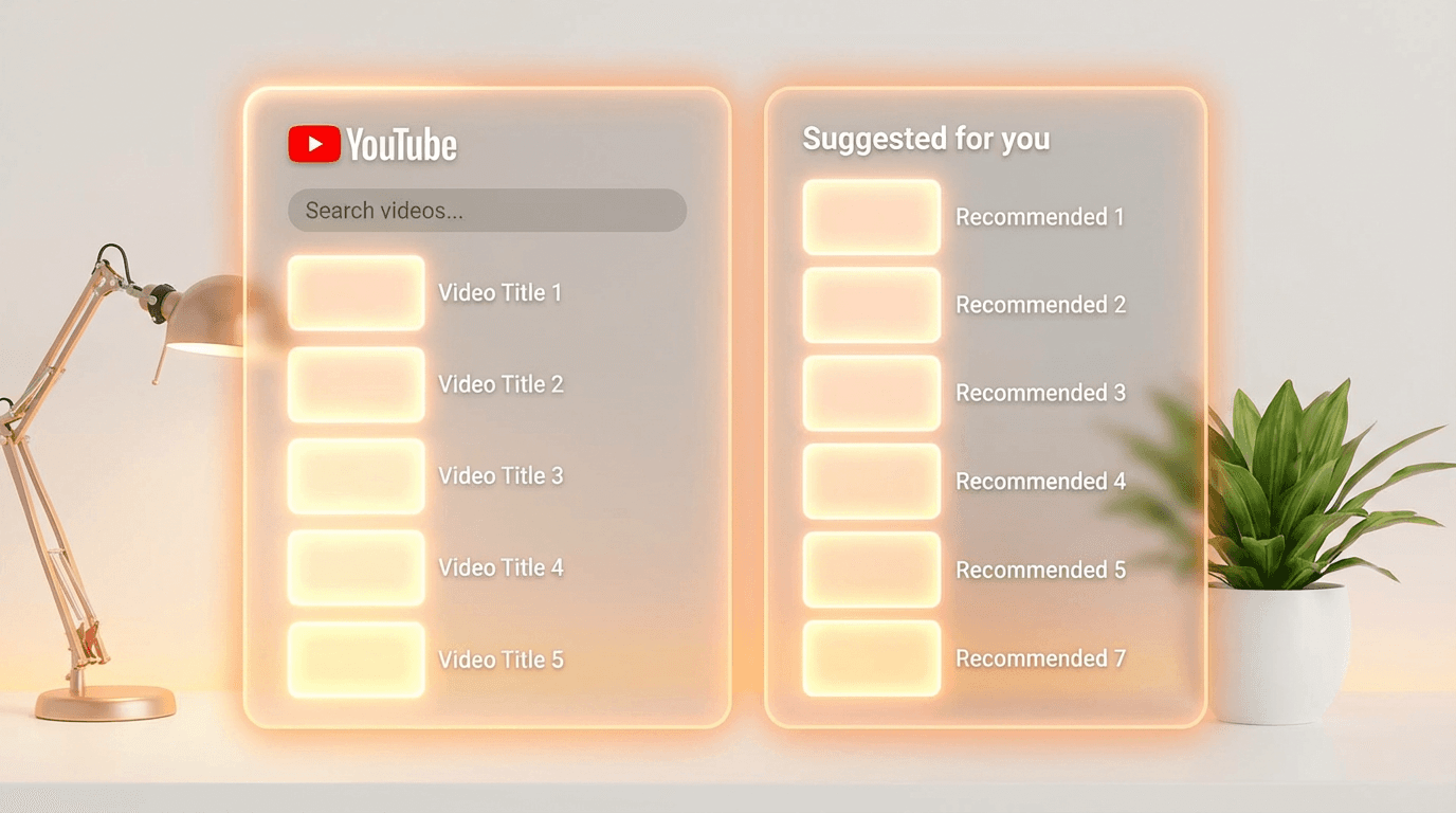 YouTube recommendation interface 2026