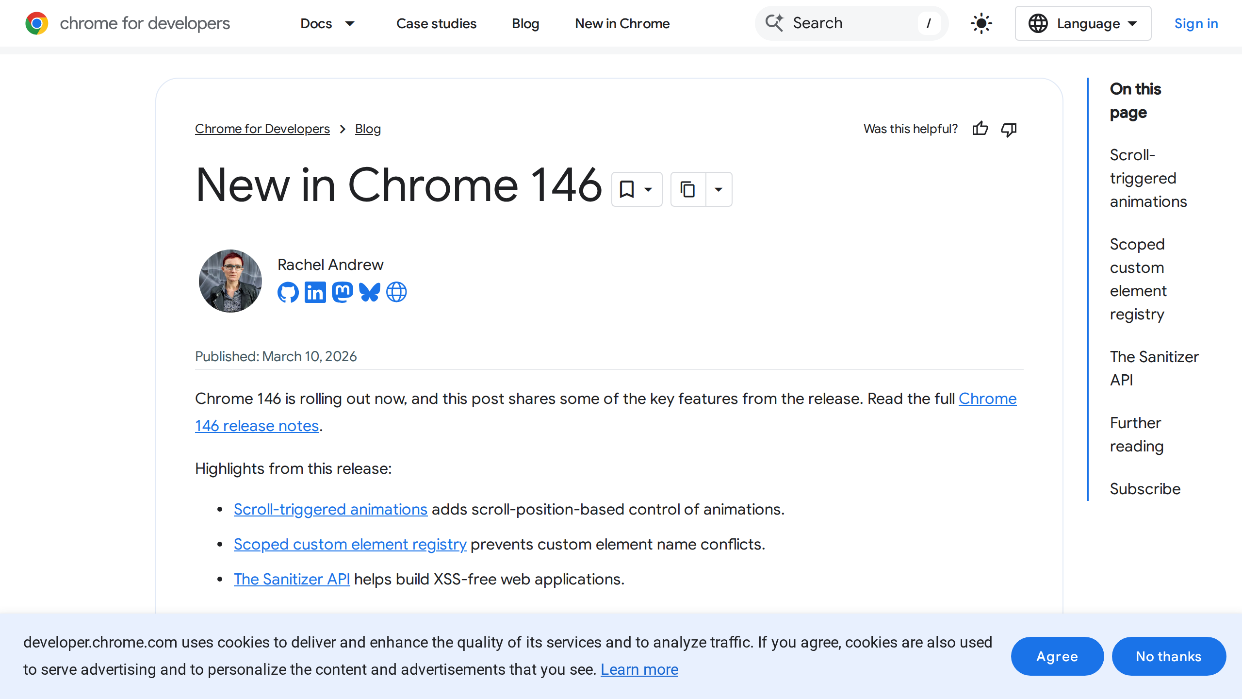 Chrome 146 정식 출시: 스크롤 애니메이션과 보안 강화를 포함한 주요 업데이트